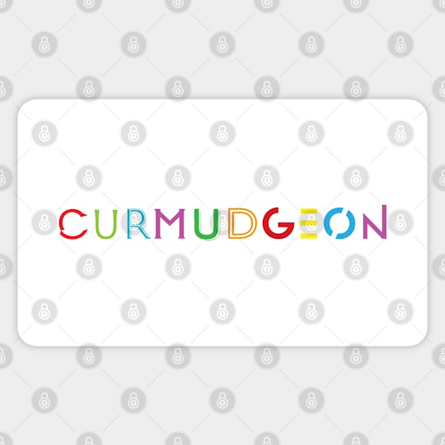 Quirky Type: Curmudgeon Sticker by Stonework Design Studio